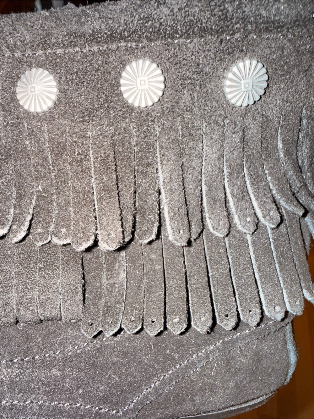Minnetonka Black Suede Fringe Ankle Boots - Picture 4 of 4